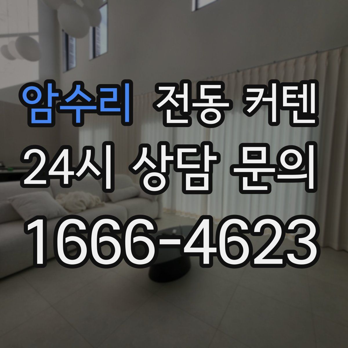 암수리 전동 커텐