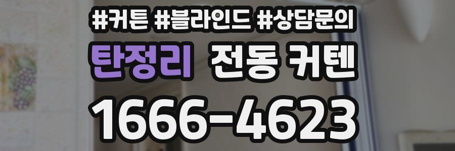 탄정리 전동 커텐