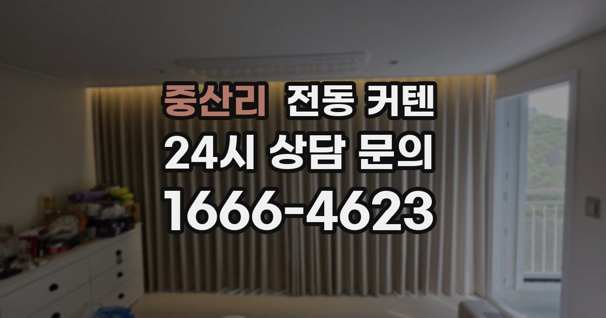 중산리 전동 커텐