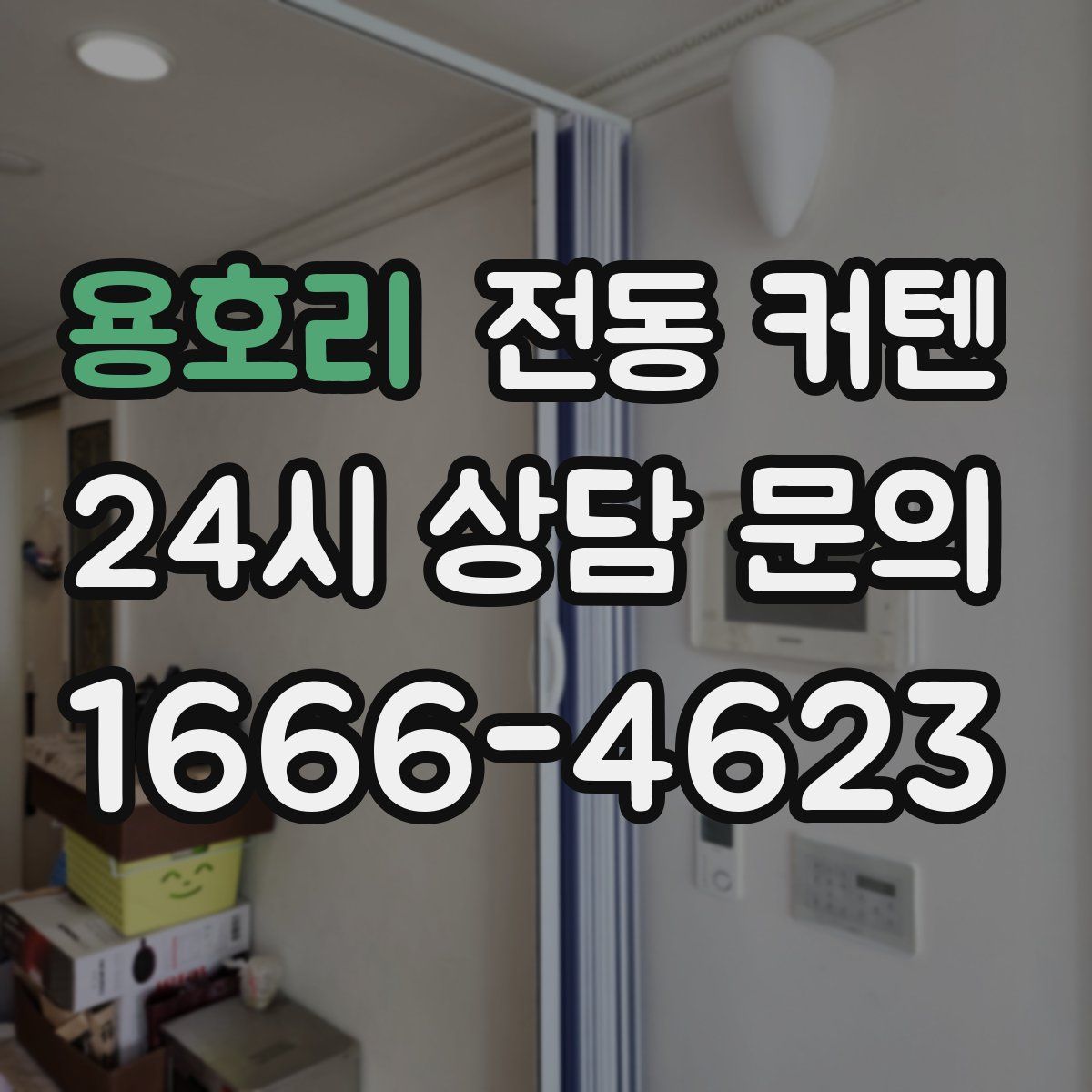 용호리 전동 커텐