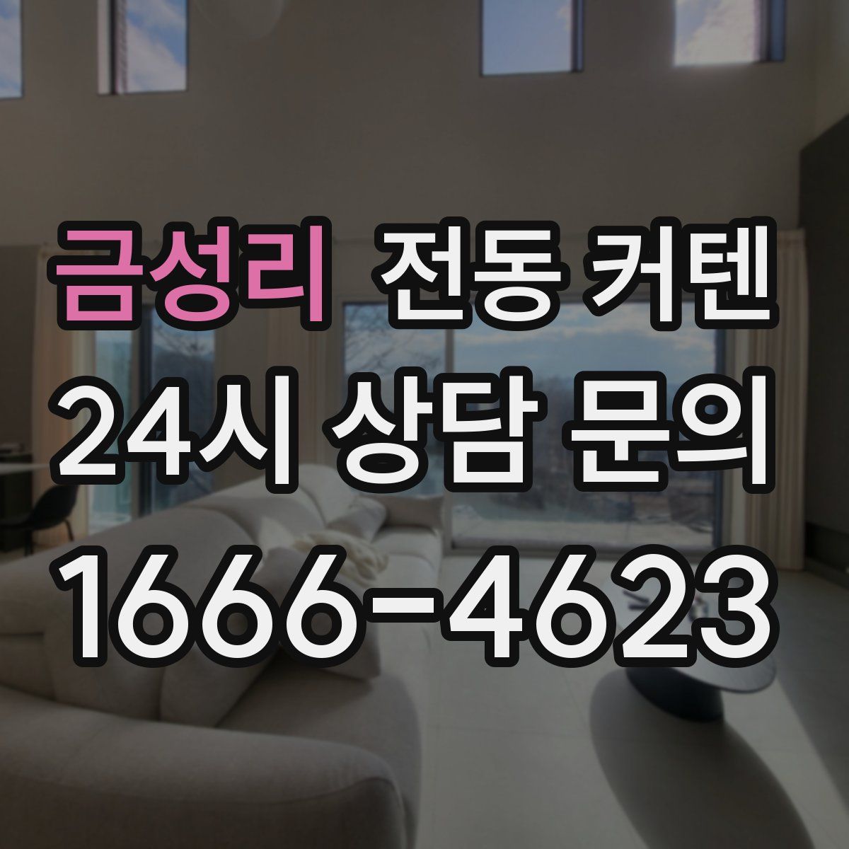 금성리 전동 커텐