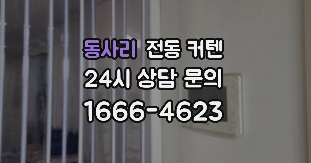 동사리 전동 커텐