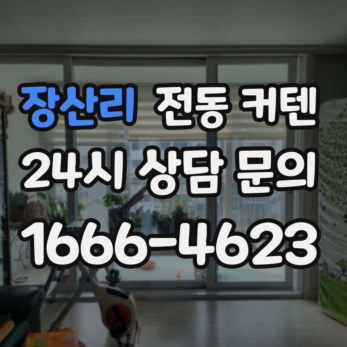 장산리 전동 커텐