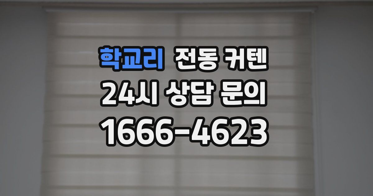 학교리 전동 커텐