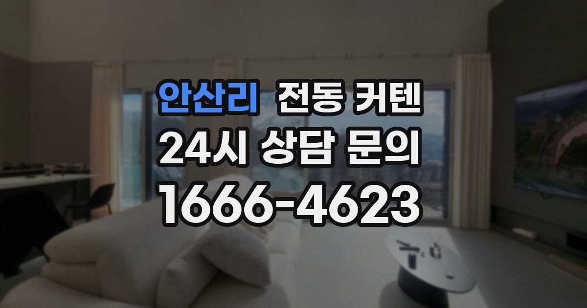 안산리 전동 커텐