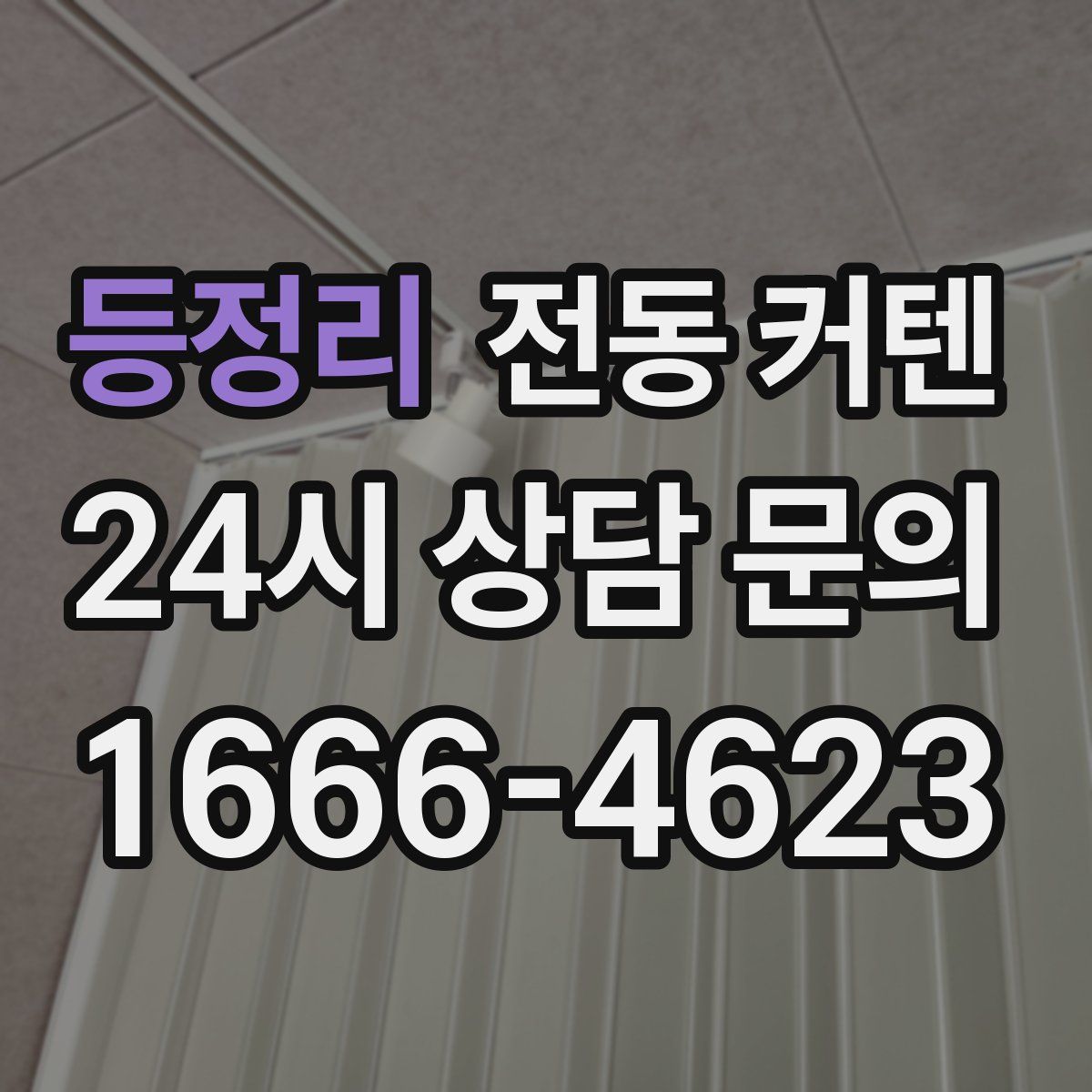 등정리 전동 커텐