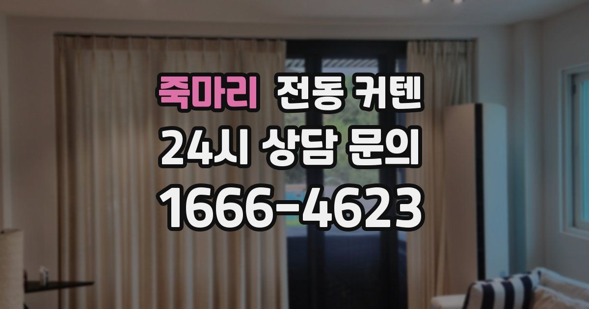 죽마리 전동 커텐
