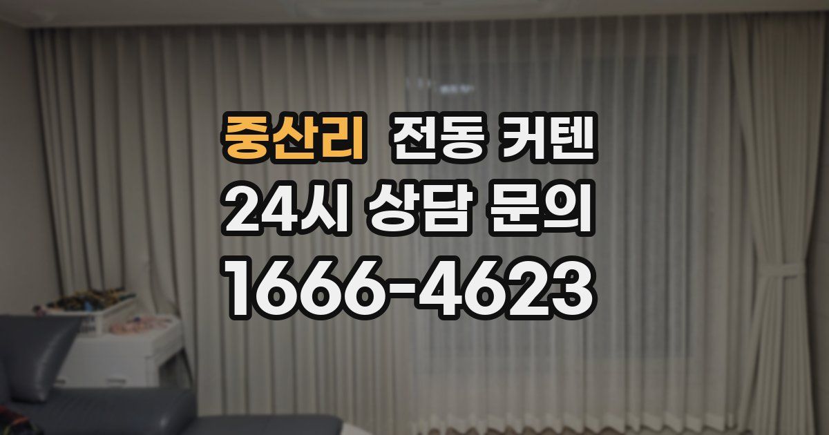 중산리 전동 커텐
