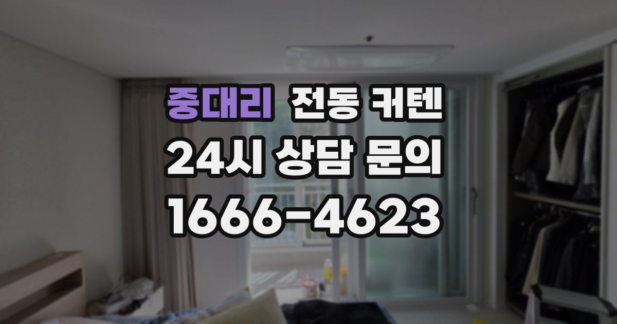 중대리 전동 커텐