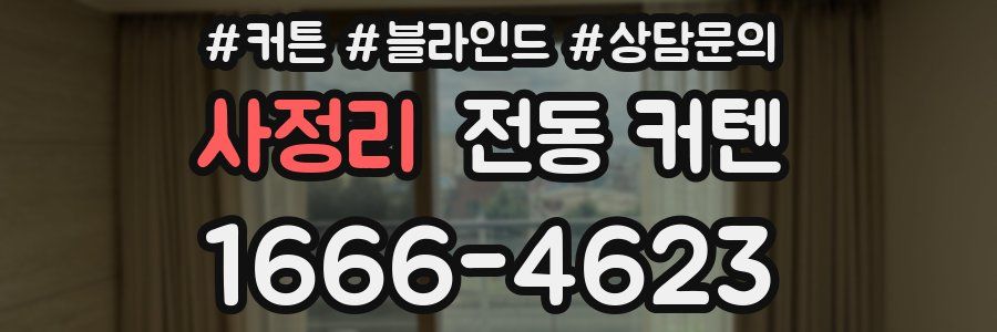 사정리 전동 커텐