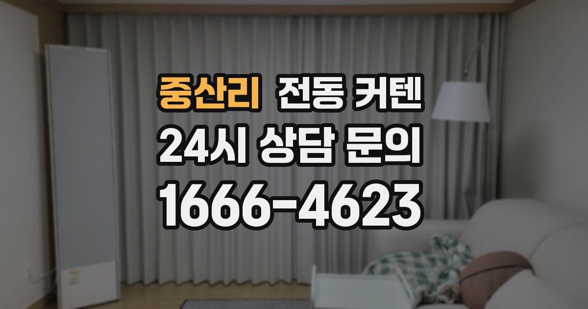 중산리 전동 커텐