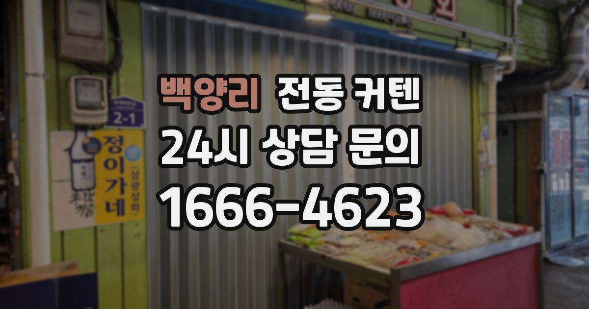 백양리 전동 커텐