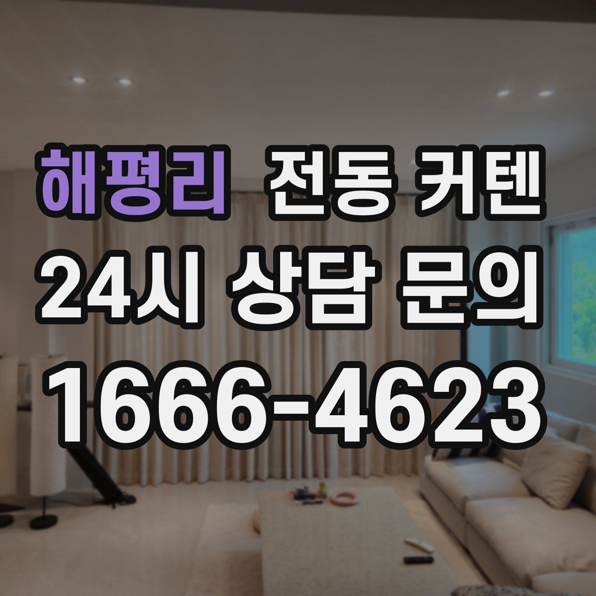 해평리 전동 커텐