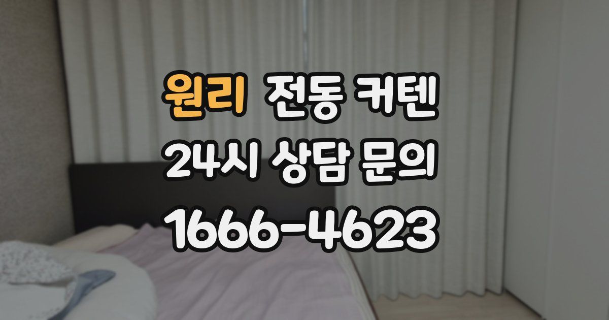 원리 전동 커텐