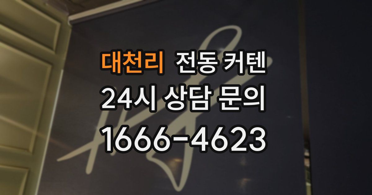 대천리 전동 커텐