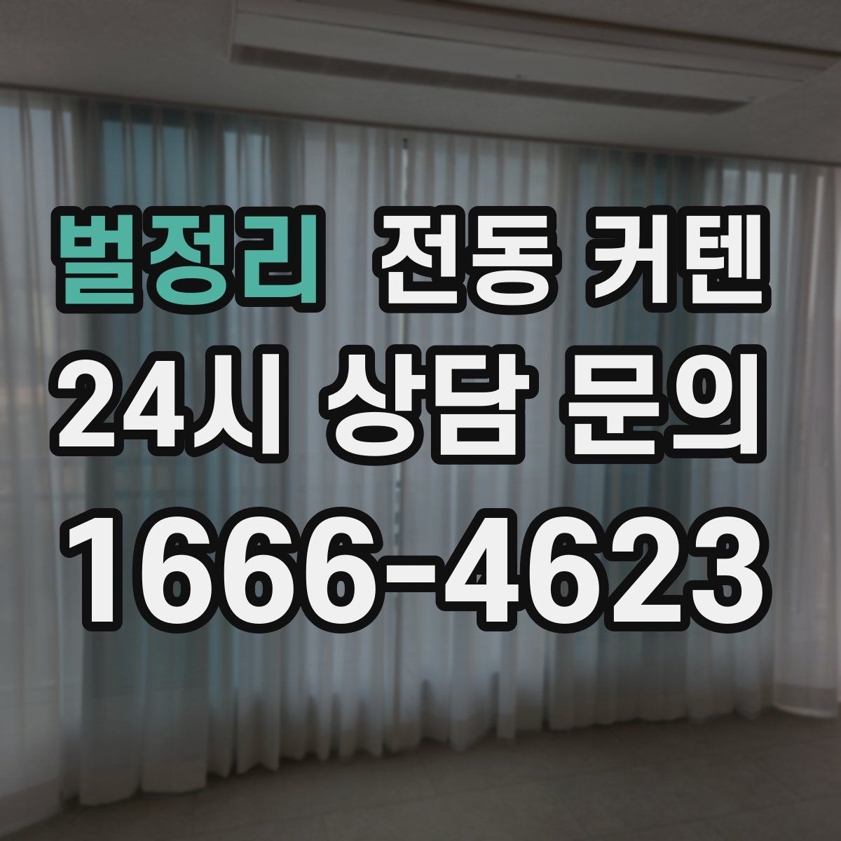 벌정리 전동 커텐