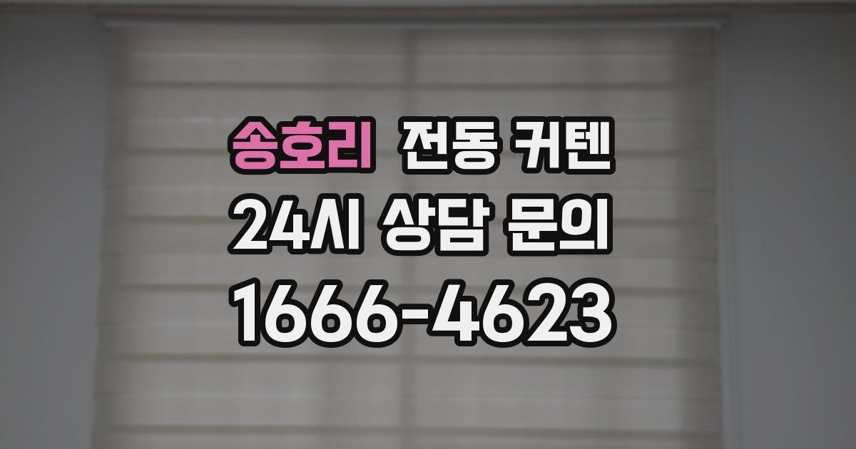 송호리 전동 커텐