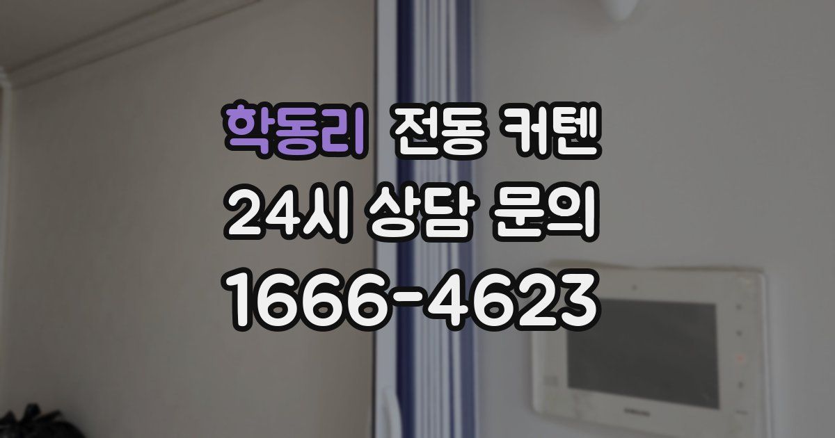 학동리 전동 커텐