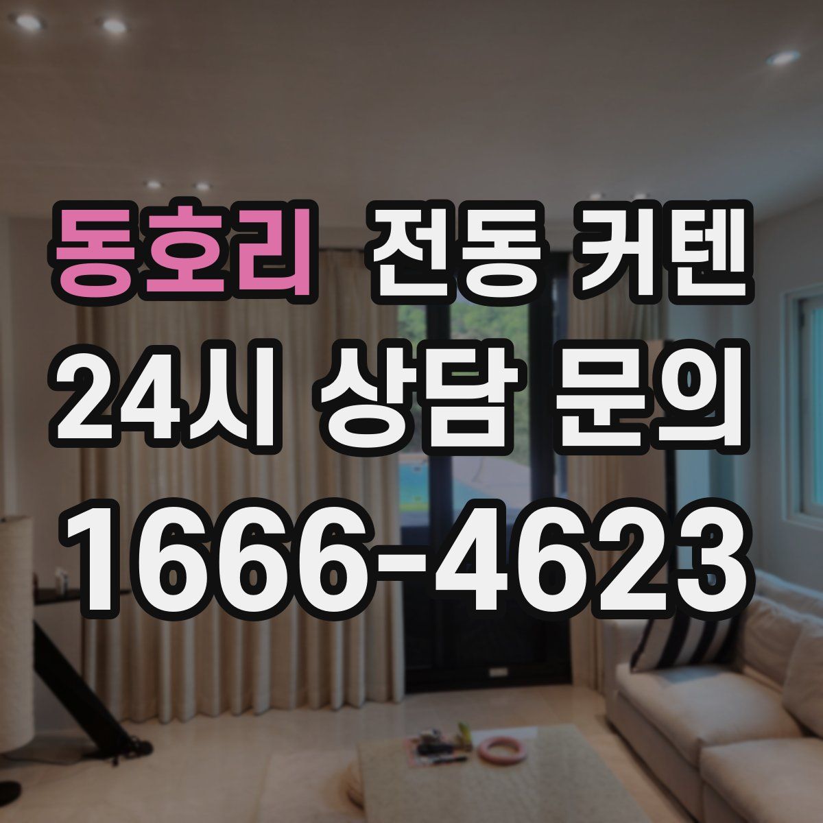 동호리 전동 커텐