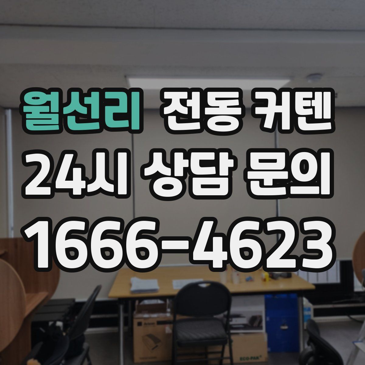 월선리 전동 커텐