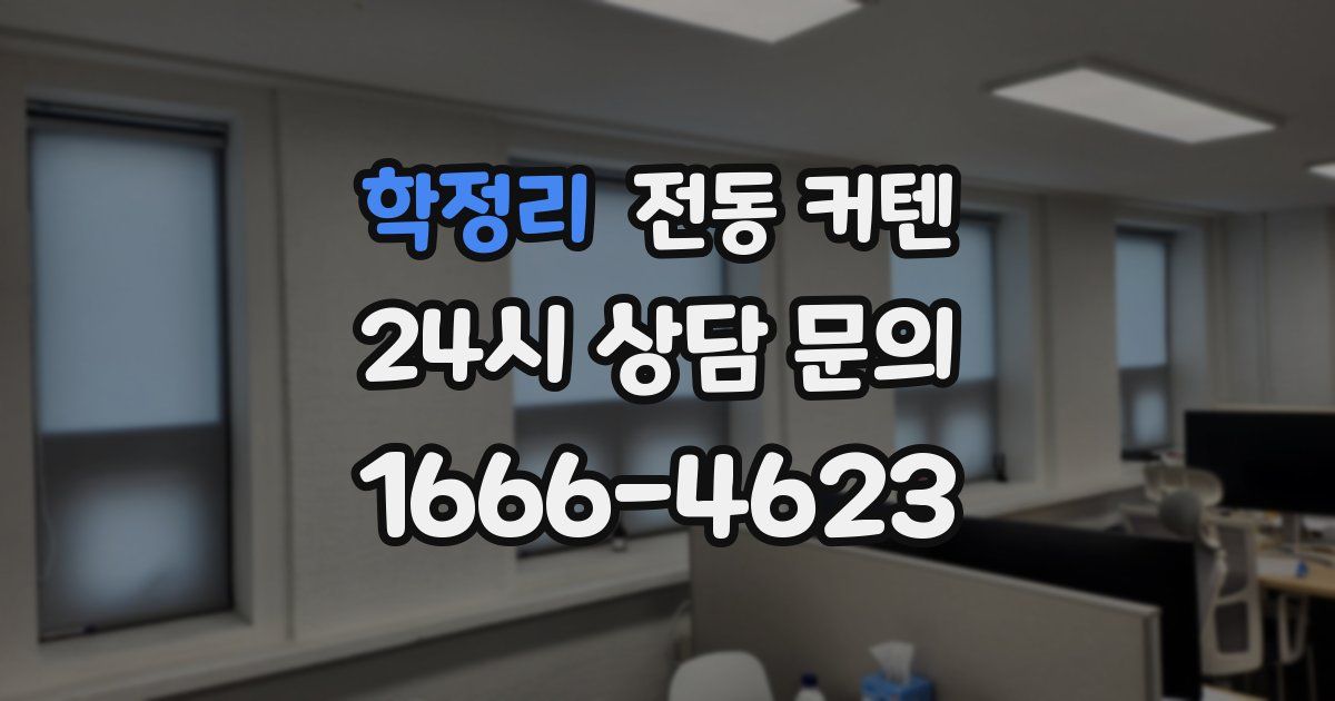 학정리 전동 커텐