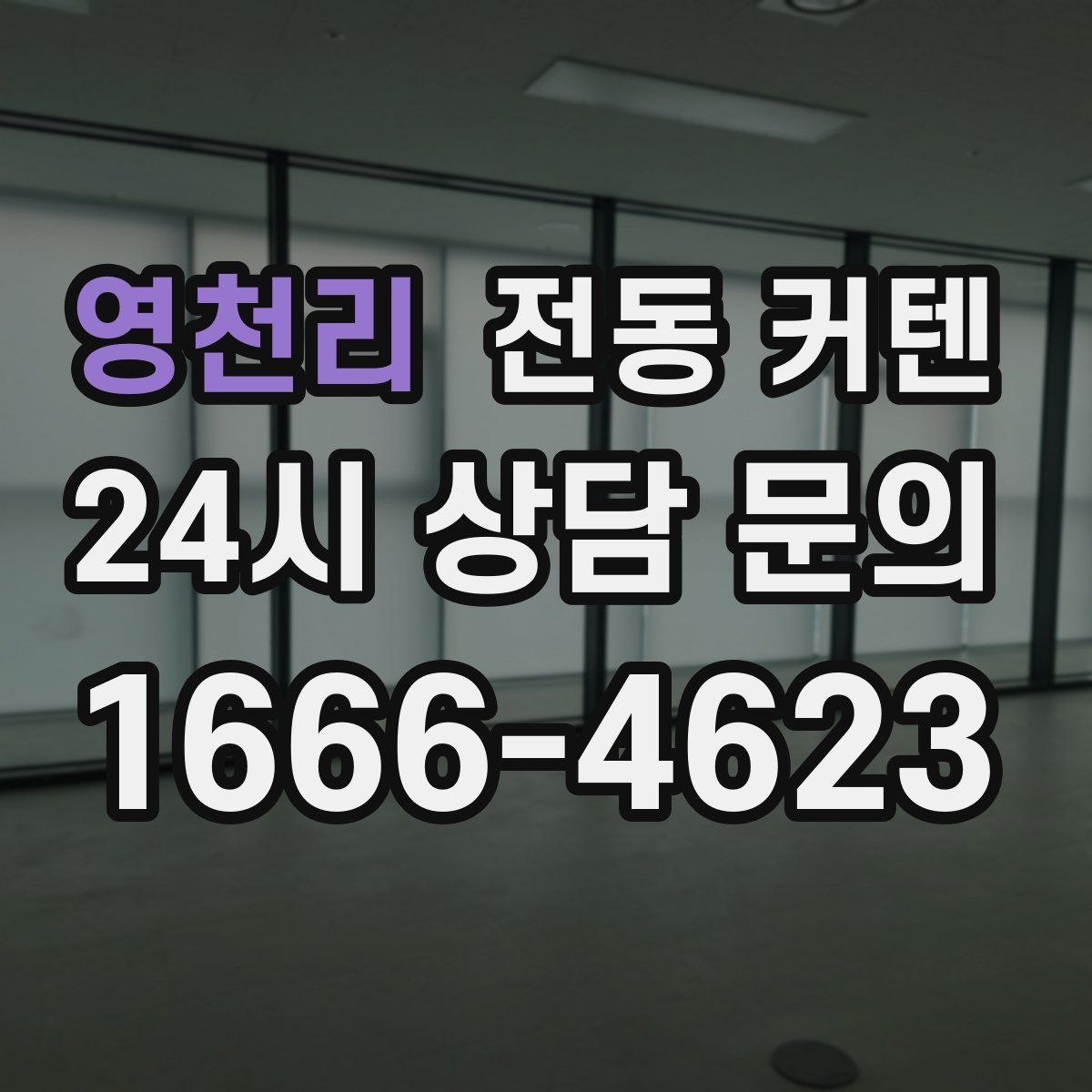 영천리 전동 커텐