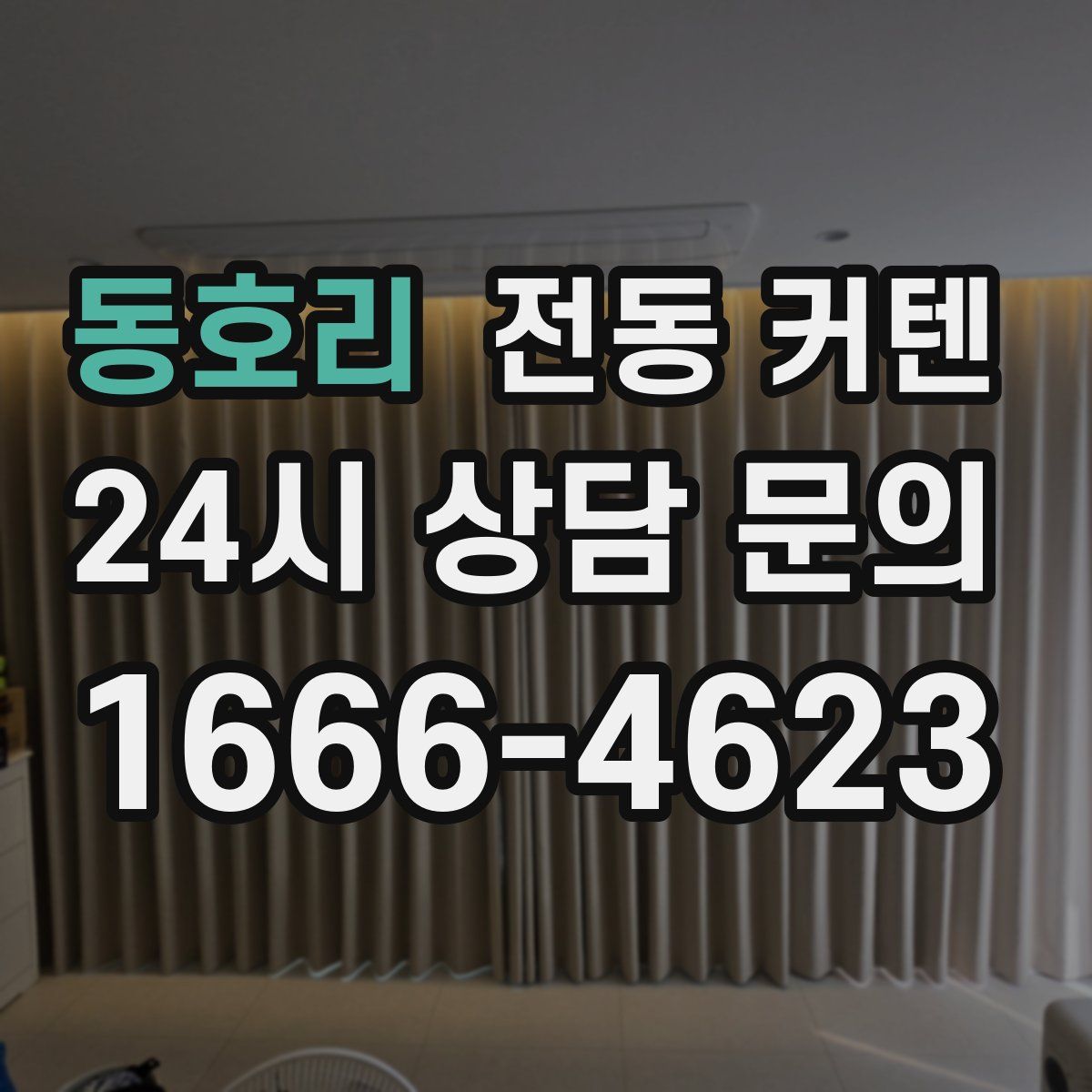 동호리 전동 커텐