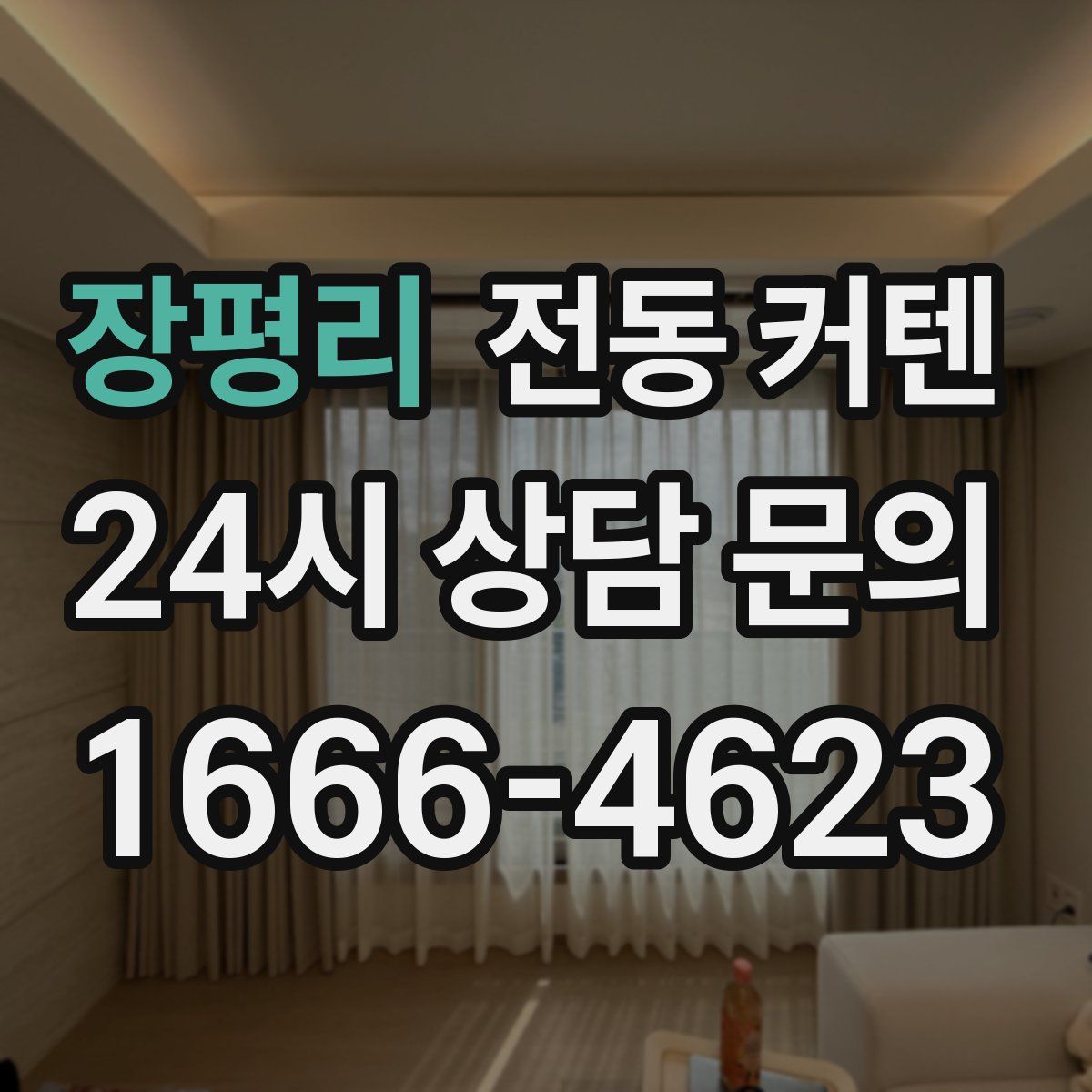장평리 전동 커텐