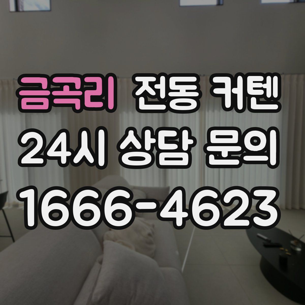 금곡리 전동 커텐