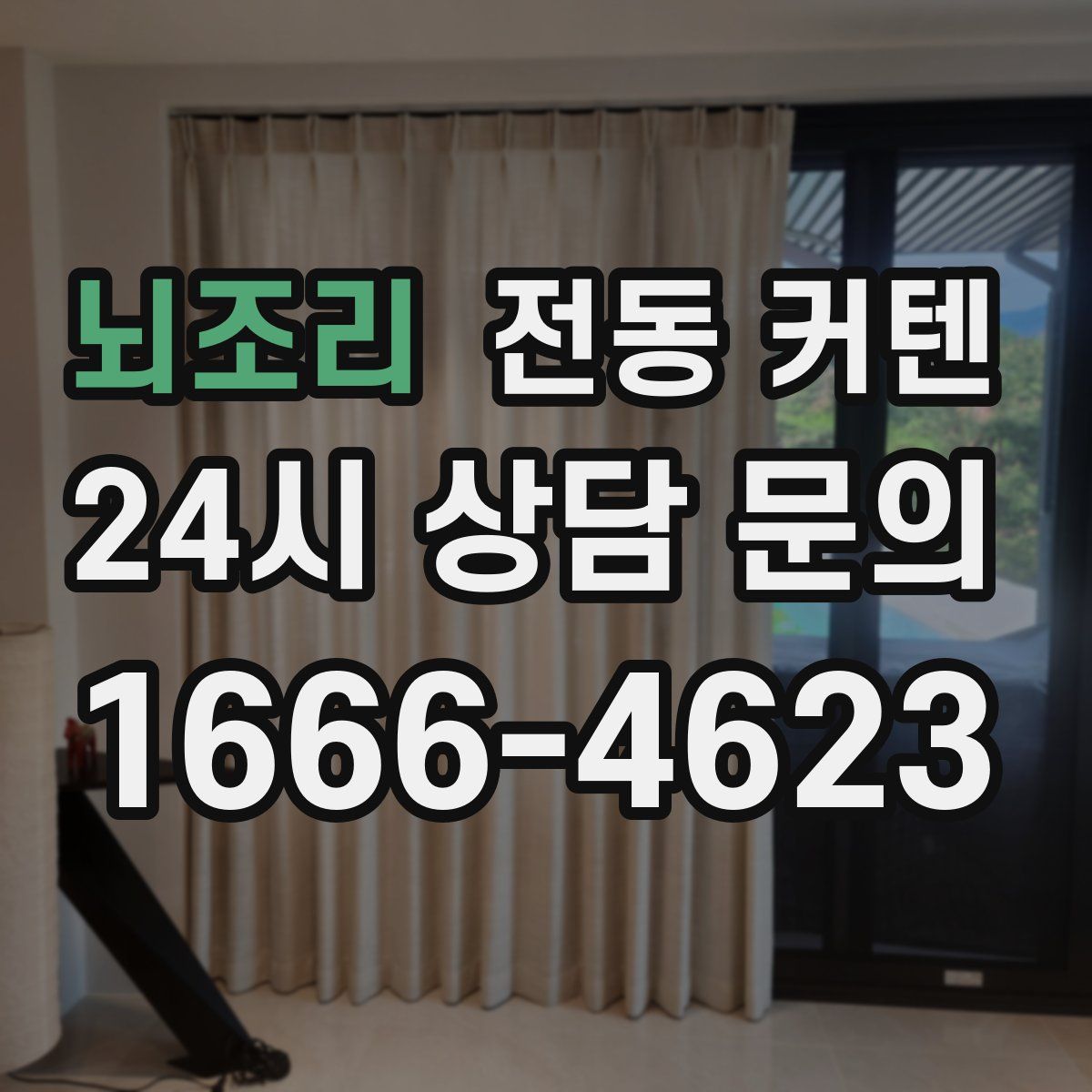 뇌조리 전동 커텐