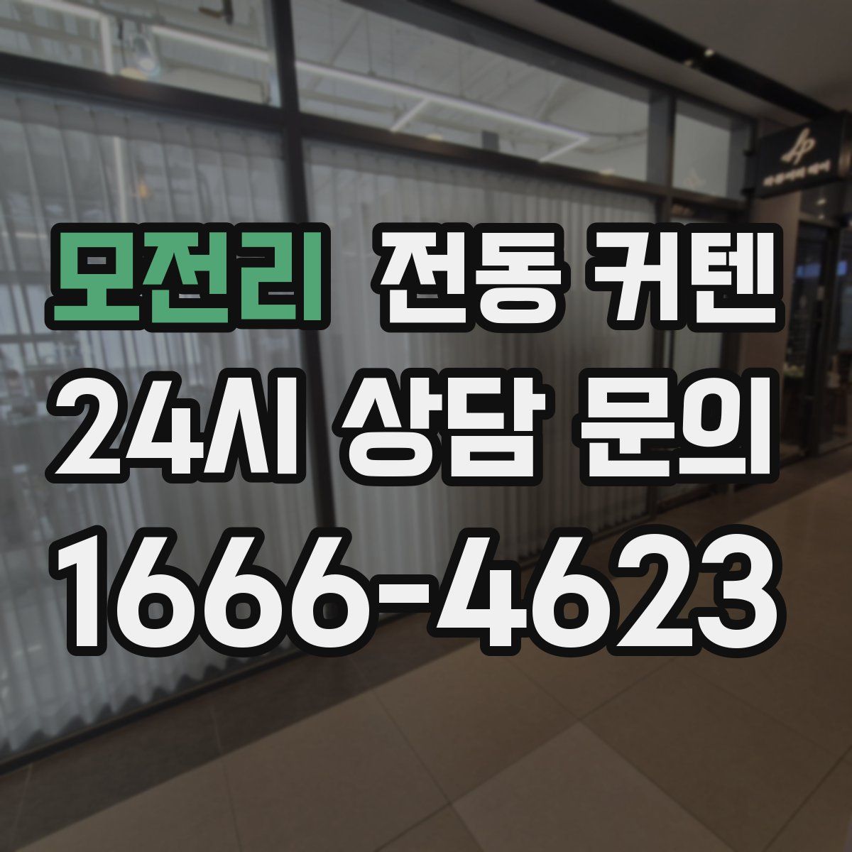 모전리 전동 커텐