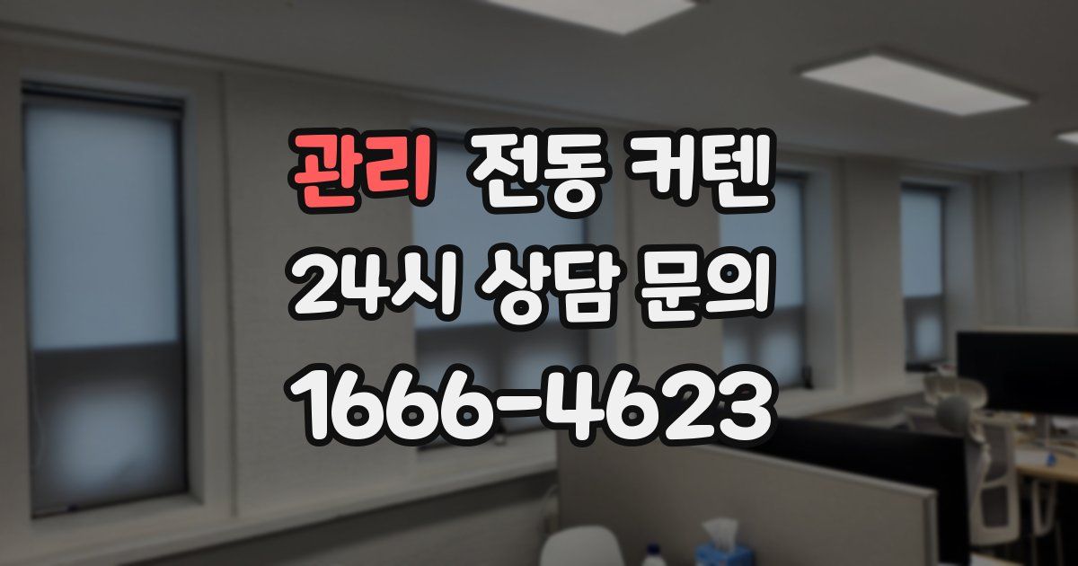 관리 전동 커텐