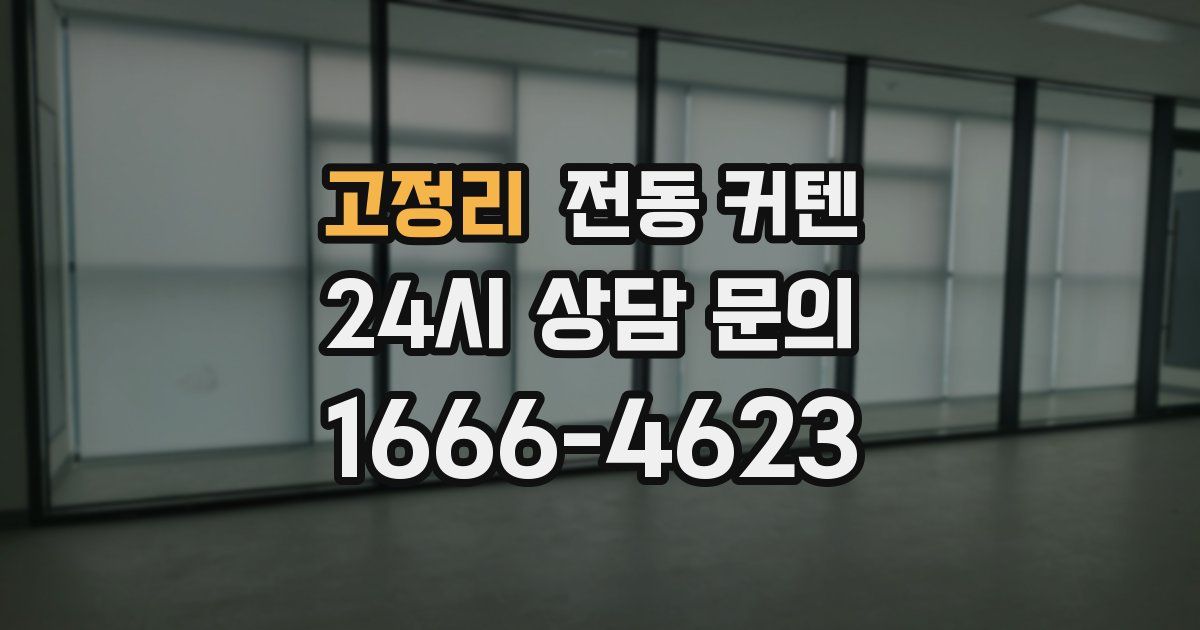 고정리 전동 커텐