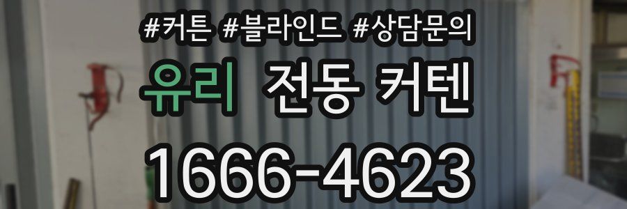 유리 전동 커텐