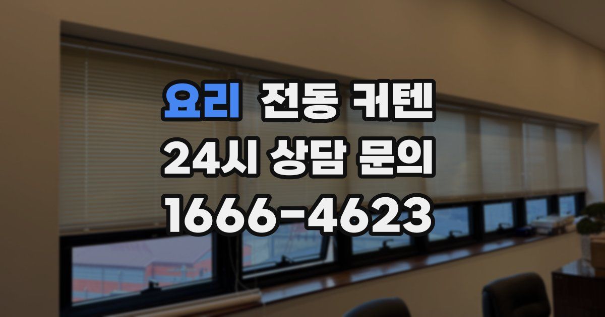 요리 전동 커텐