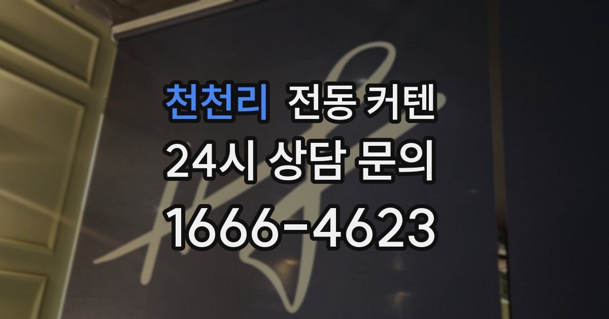 천천리 전동 커텐