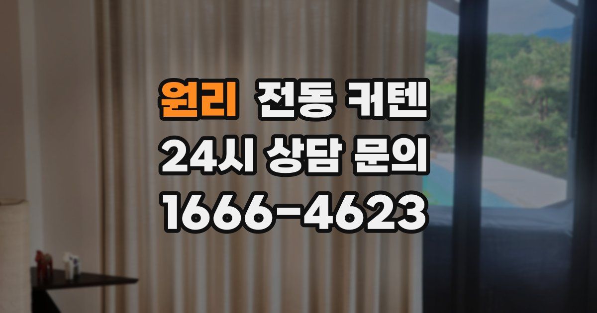 원리 전동 커텐