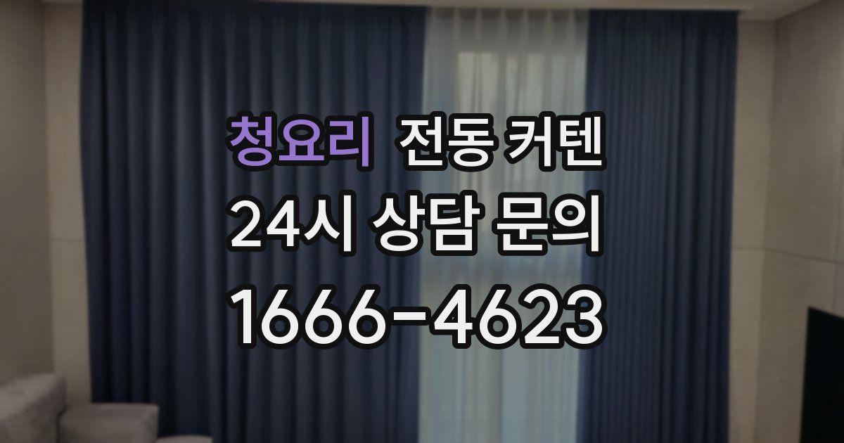 청요리 전동 커텐