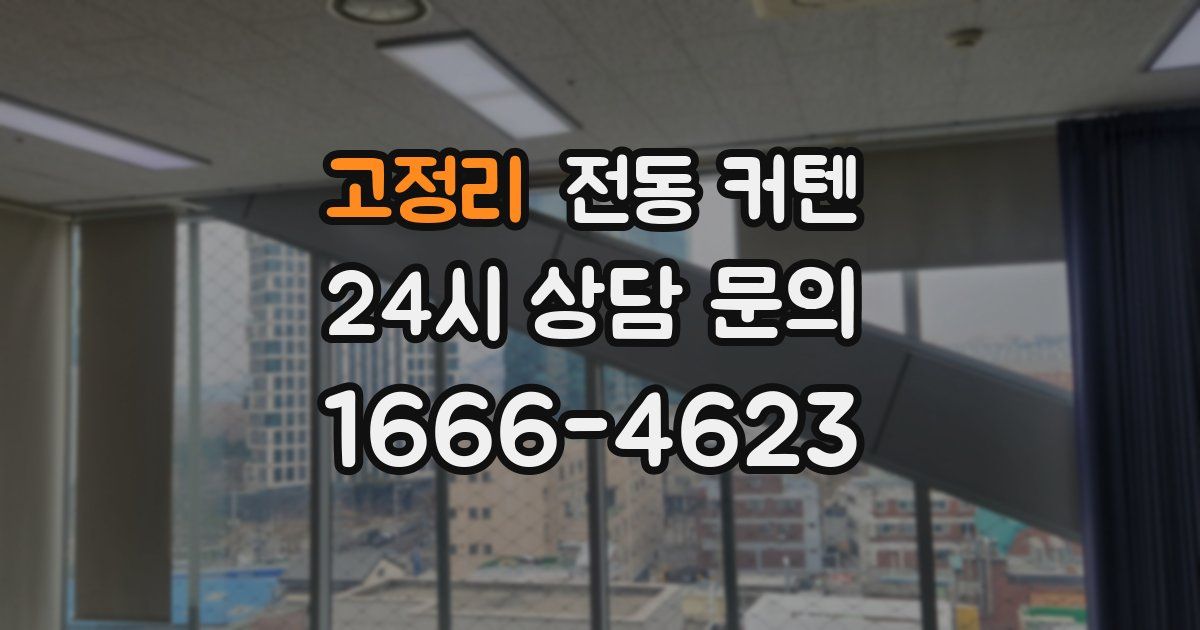 고정리 전동 커텐