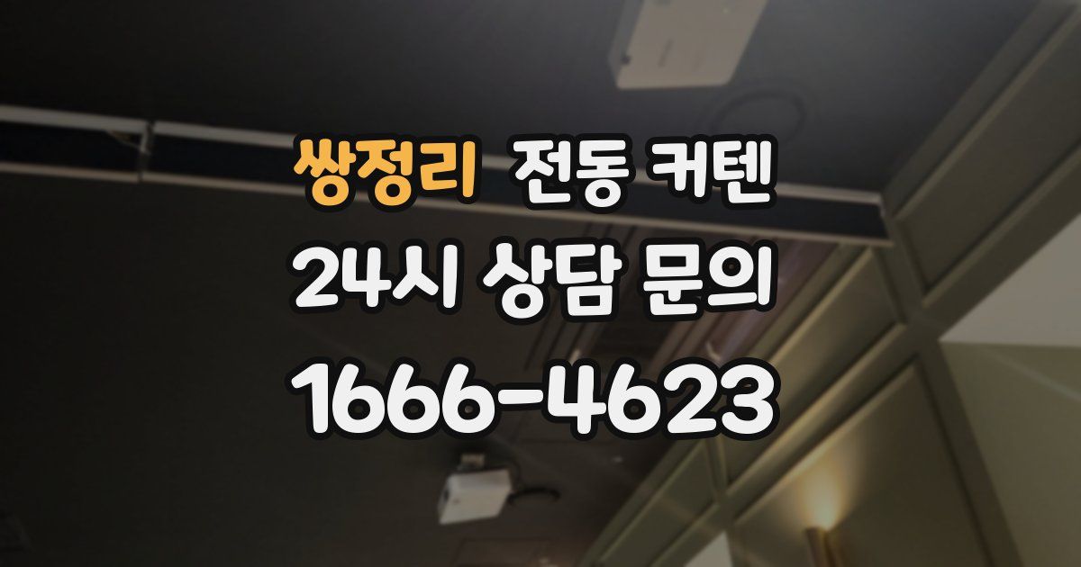 쌍정리 전동 커텐