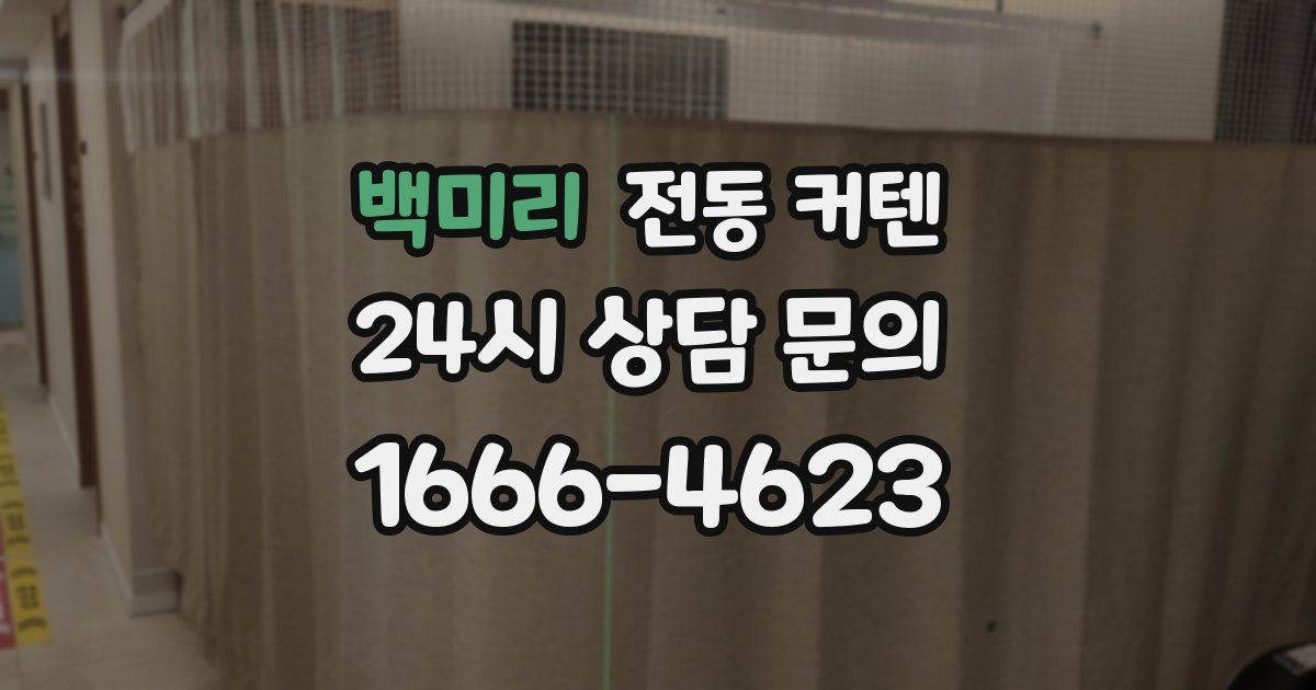 백미리 전동 커텐