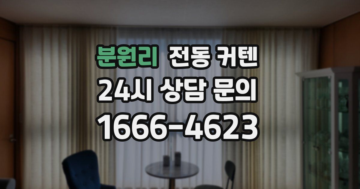 분원리 전동 커텐