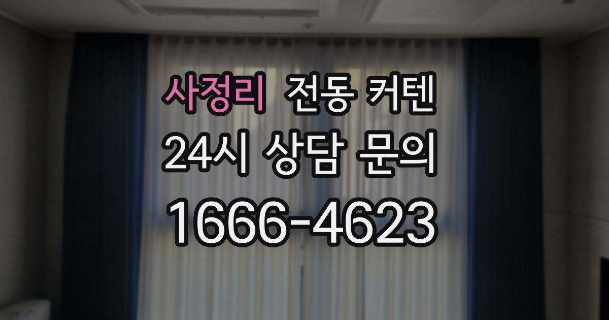 사정리 전동 커텐