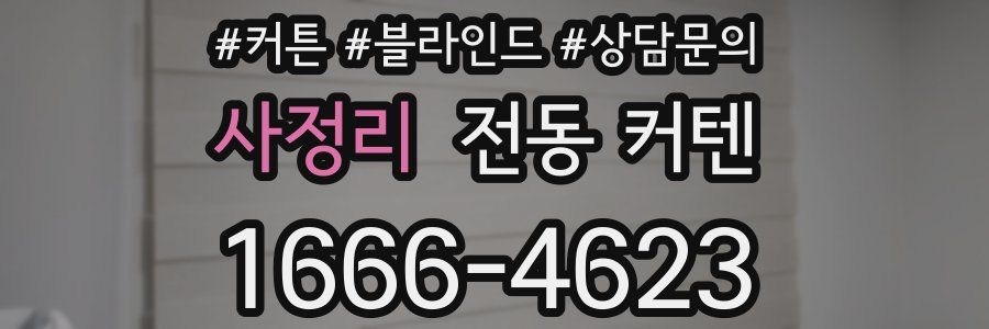 사정리 전동 커텐
