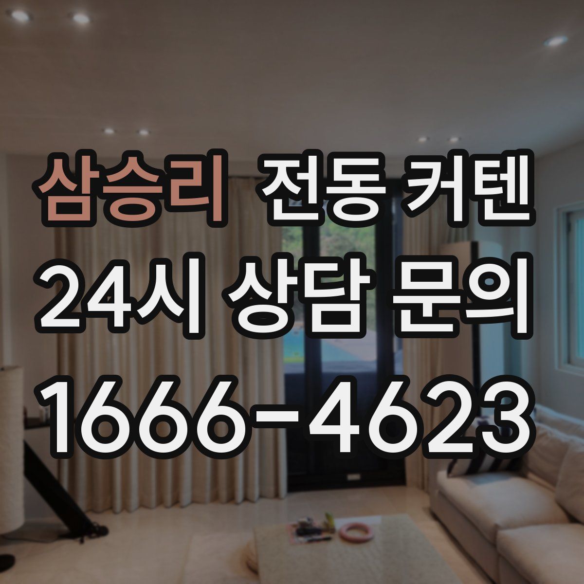 삼승리 전동 커텐