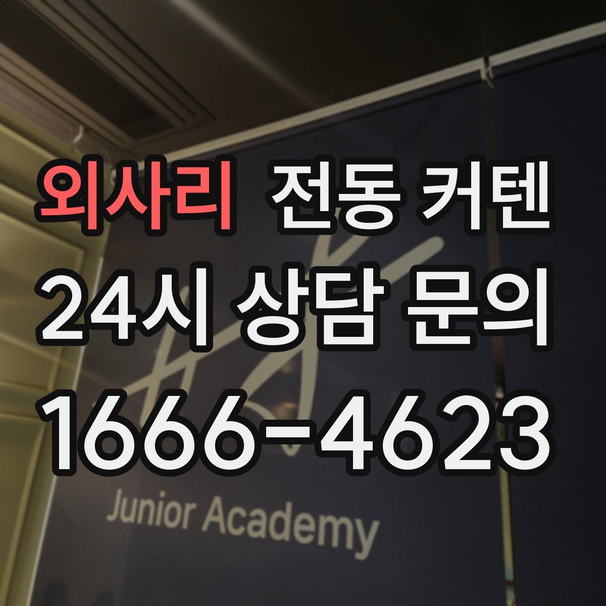 외사리 전동 커텐
