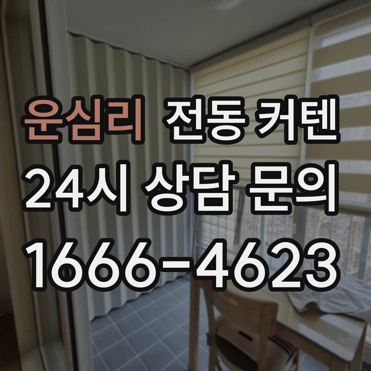 운심리 전동 커텐