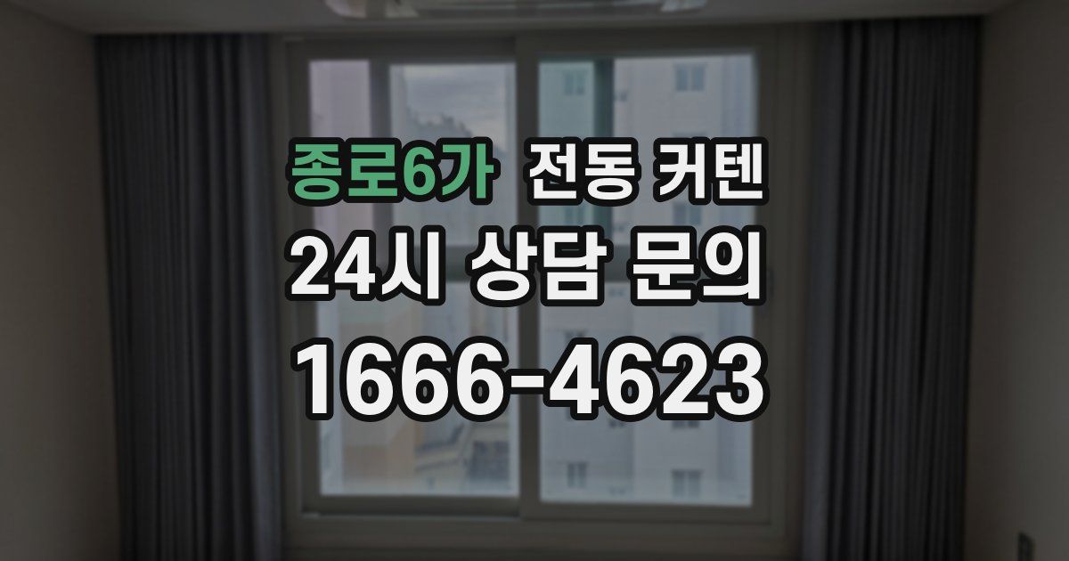 종로6가 전동 커텐