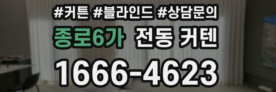 종로6가 전동 커텐