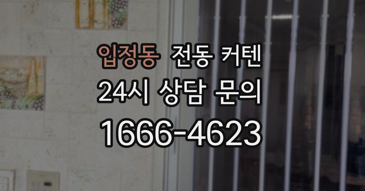 입정동 전동 커텐